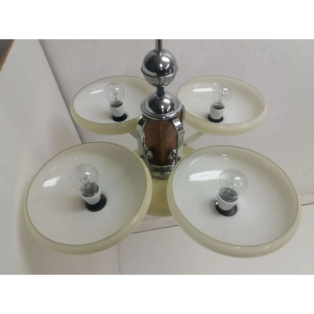 Art Deco Chandelier, Czechoslovakia For Sale - Image 9 of 15