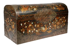 Japanese Namban Lacquer and Inlay Coffer Momoyama Period