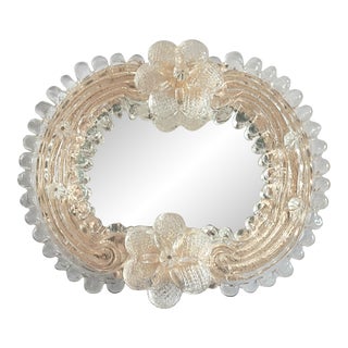 2000s Murano Glass Standing Vanity Mirror For Sale