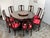 Vintage Rosewood Round Carved Dragon Table + Eight Chairs + Lazy Suzan, Set For Sale - Image 4 of 12