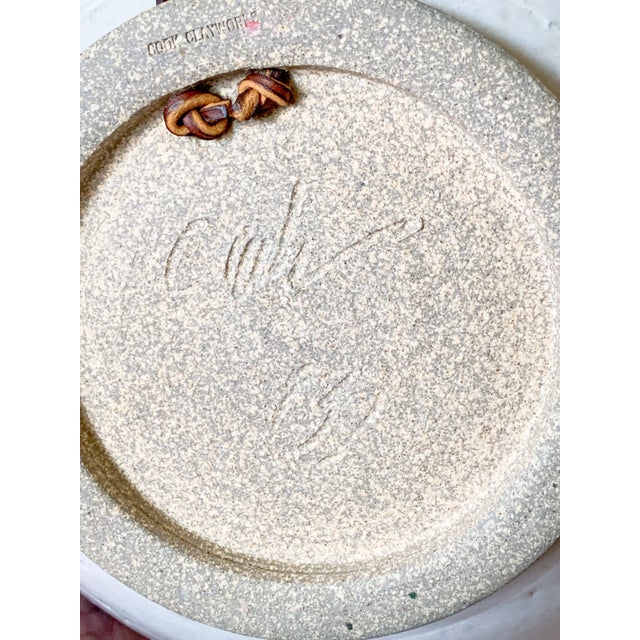 Vintage Large Studio Pottery Blue Striped Bowl For Sale - Image 11 of 12