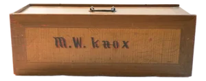 Antique Faux Grained Box With Sliding Top