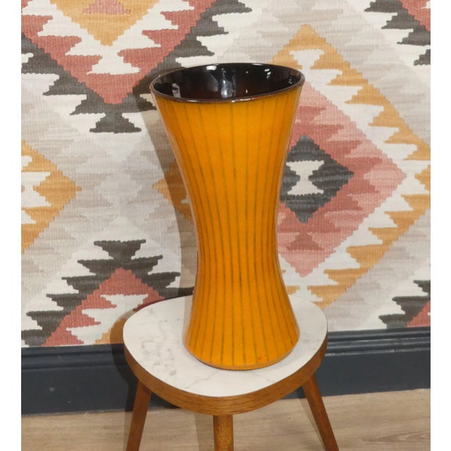 Mid-Century Modern Model 5039-30 Orange Striped Ceramic Vase from Carstens Tönnieshof, 1970s For Sale - Image 3 of 10