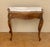 1940s 1940s Pair of French Louis XV Style Wood Side Tables With Marble Tops For Sale - Image 5 of 11