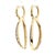 Metal 14k Gold Open Twisted Drop Earrings With Diamond Pave - Made in Italy, Pair For Sale - Image 7 of 11