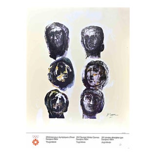 XIV Olympic Winter Games Sarajevo Poster after Henry Moore, 1984 For Sale