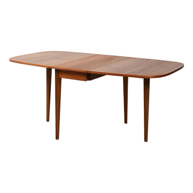 Scandinavian Folding Table with Two Extensions, 1950s For Sale