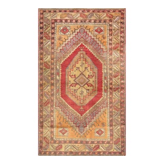 Pasargad Home Antique Sivas Coral Wool Area Rug, 3' 8'' X 6' 1'' For Sale