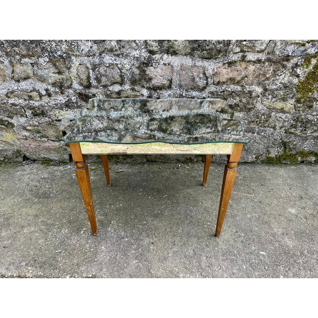 Vintage Mirrored Side Table, 1940 For Sale - Image 11 of 15