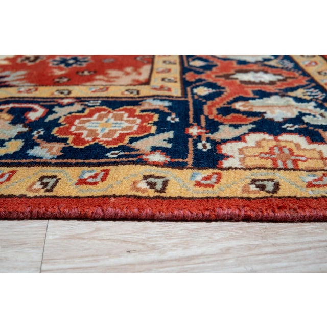 Contemporary Rust Red Oriental Floral Hand-Knotted Wool Rug 6x9 For Sale - Image 3 of 8