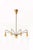 Scandinavian Modern Chandelier in Brass and Opaline Glass, 1950s For Sale - Image 10 of 11