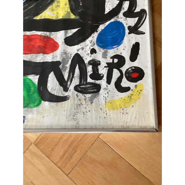 Mid-Century Modern Joan Miro 1970s Galerie Maeght Poster "Sculptures" Vintage Framed For Sale - Image 3 of 13