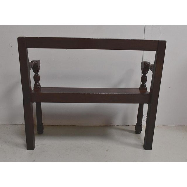 Small Bench with Oak Backrest in Louis XIV Style, 19th Century For Sale - Image 11 of 14