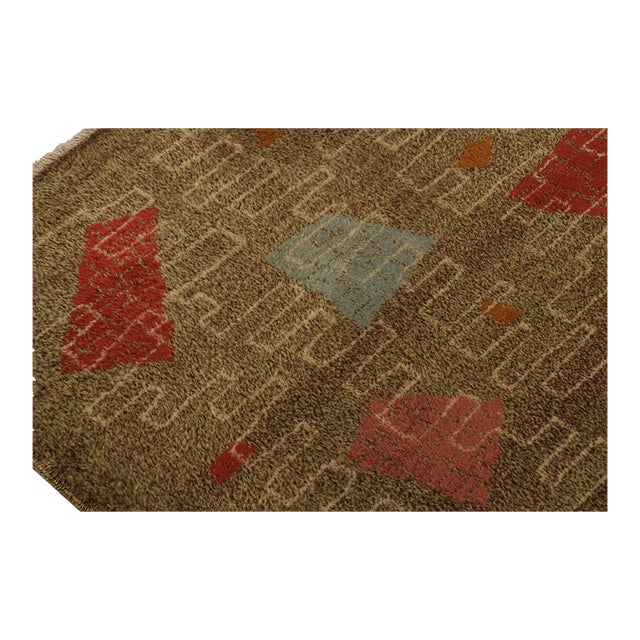 Vintage Zeki Muren Art Deco Rug, With Geometric Patterns, From Rug & Kilim For Sale