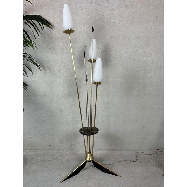 Vintage Brass Floor Lamp from Lunel, 1950s For Sale - Image 12 of 12