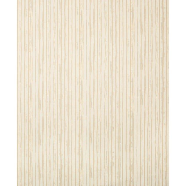 Sample - Carrier & Company for Lee Jofa Benson Stripe Wallpaper, Cream For Sale