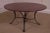 Traditional 36" Round Faux Reptile Skin Top Iron Base Coffee Table For Sale - Image 3 of 13