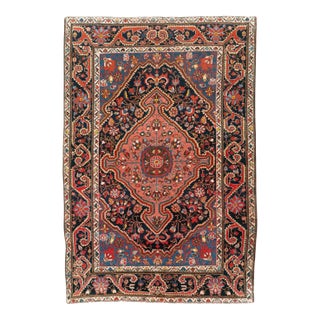 Galerie Shabab Collection Early 20th Century Persian Sarouk Throw Rug For Sale