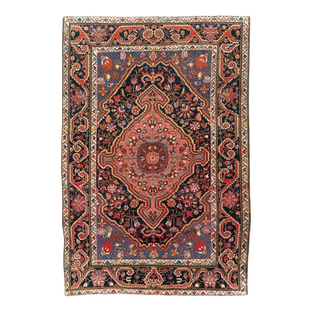 Galerie Shabab Collection Early 20th Century Persian Sarouk Throw Rug For Sale