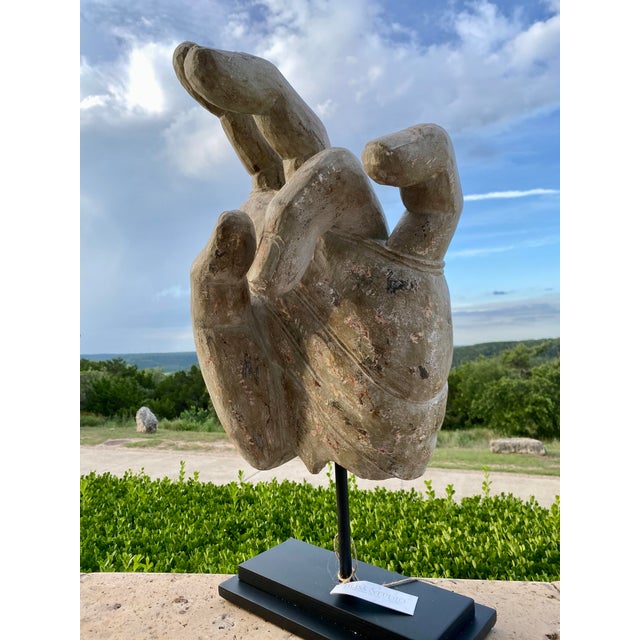 Contemporary Carved Hand Sculpture, Peace - Bliss Studio For Sale - Image 3 of 7