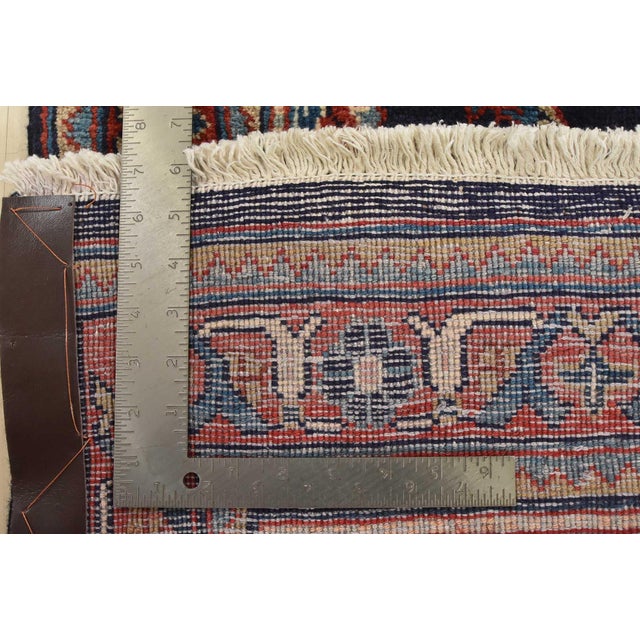Sarouk Runner 3'7'' X 9'11'' Blue Wool Vintage Traditional Hand-Knotted Rug For Sale - Image 13 of 13