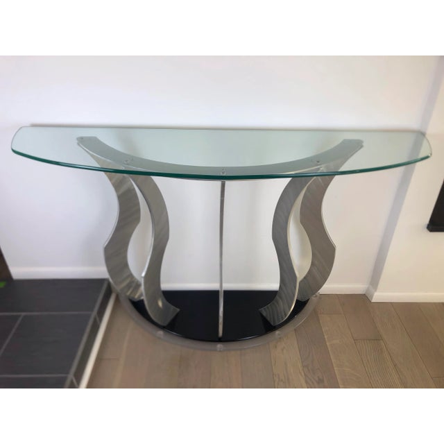 I am a SculptorFurniture Designer from California. This Pamplona console table is part of a collection of Lucite &...