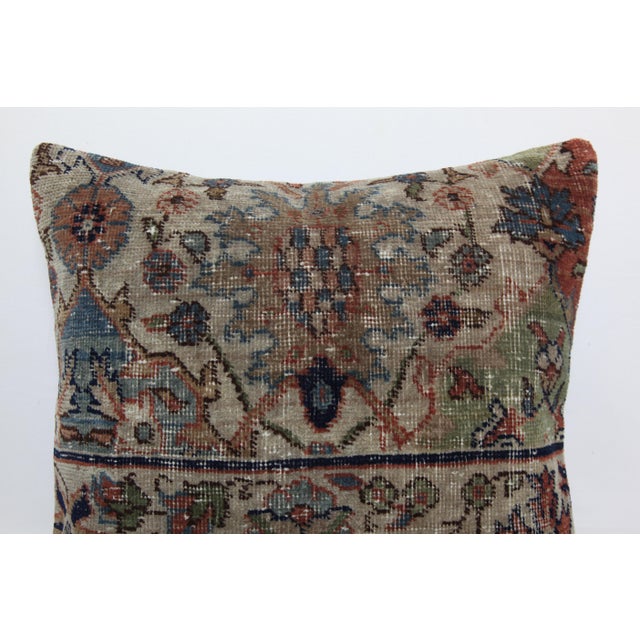 Early 21st Century Handwoven Beige Tone Floral Pillow Cover -20'' X 20'' For Sale - Image 5 of 9