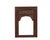 Antique Indian Teakwood Carved Window Frame Mirror For Sale - Image 4 of 5
