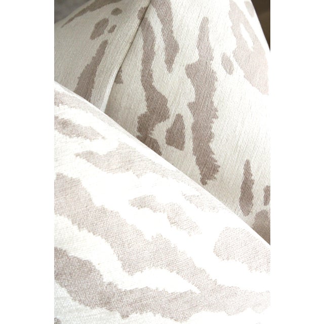 The House of Scalamandre Pair Animal Print Scalamandre Style Pillows/Feather Down Inserts/22" For Sale - Image 4 of 5