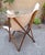 Folding Armchair Tripolina Model in Wood, Iron and Fabric for Citterio, 1970s For Sale - Image 4 of 7