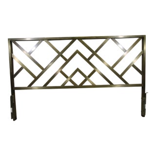 1970s Mastercraft Brass King Size Headboard For Sale