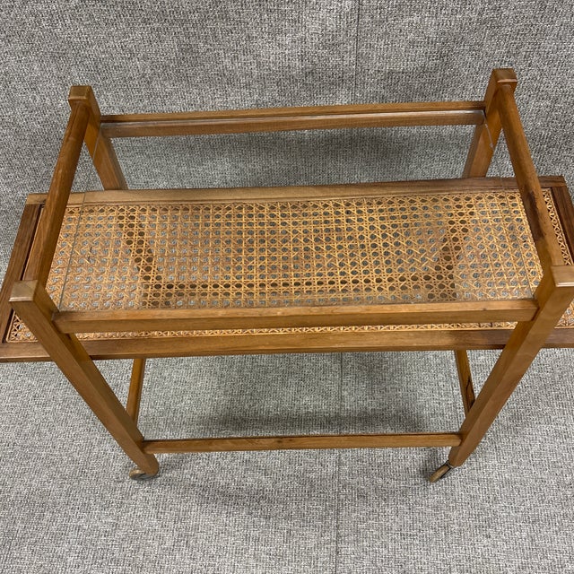 Brown Mid 20th Century Bar Cart in the Manner of Julius Jirasek for Hahenauer Wien For Sale - Image 8 of 8