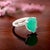 Natural Emerald Diamond Ring Size 7 14k White Gold 7.17 TCW Certified For Sale - Image 18 of 18