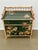 Coastal Bamboo Cabinet, Decoupaged With Flowers, Circa 1990 For Sale - Image 3 of 16