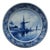 Antique Blue and White Plate with Windmills from Royal Delft, 1912 For Sale