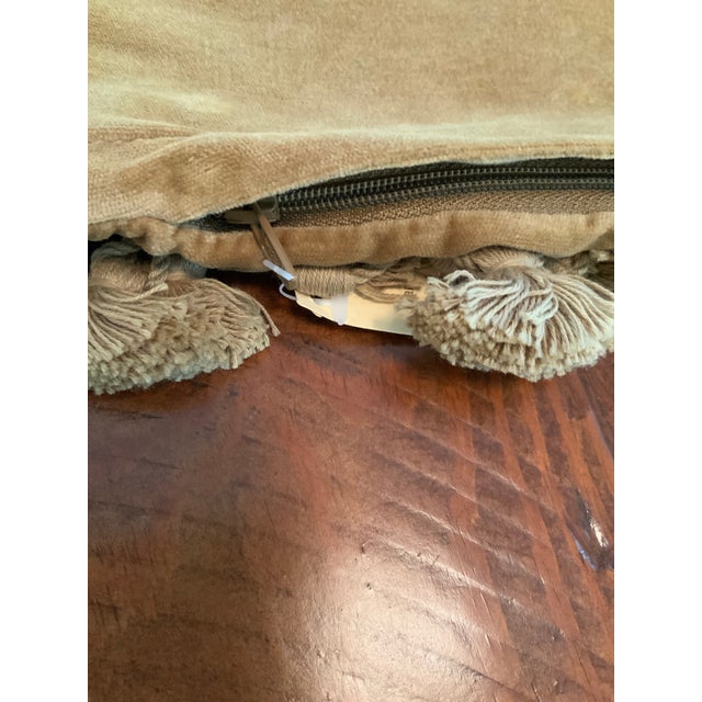 Hand Made Needlepoint Pug Dog Pillow Cover #1 With Velvet Back, Tassel Trim & Zip Closure – See Photos! Cottage Core - Match May Still Be Available. For Sale - Image 9 of 9