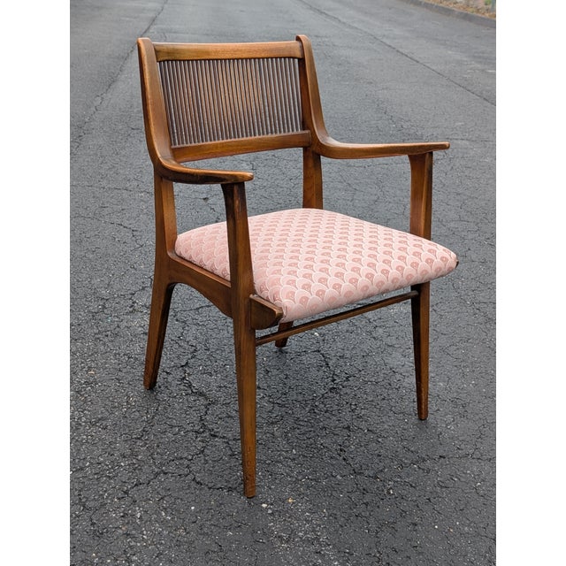 Vintage Captains Dining Chair Pair - Attributed to John Van Koert for Drexel For Sale - Image 11 of 12