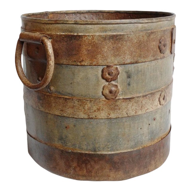 Vintage Iron Bucket For Sale