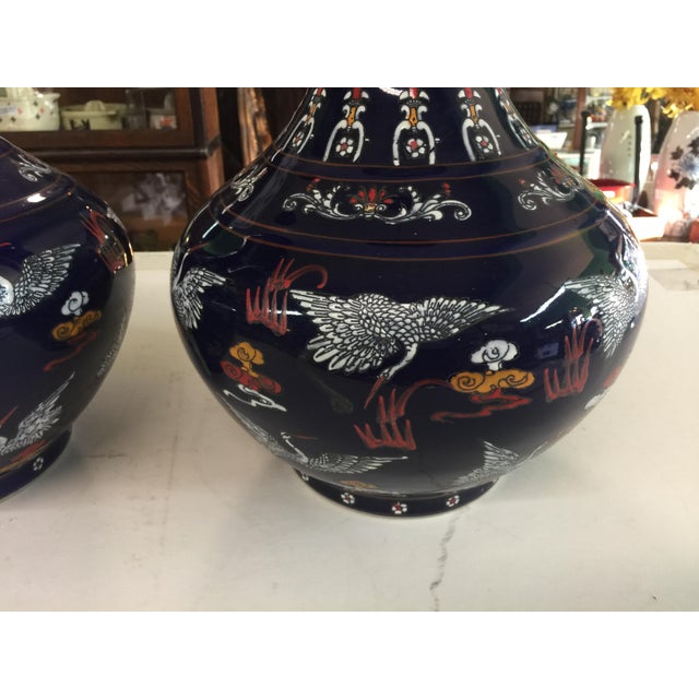 Vintage Chinese Crane Vases A Pair Chairish