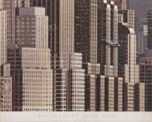 2007 Hank Gans 'New York Helicopter' Photography Brown Offset Lithograph