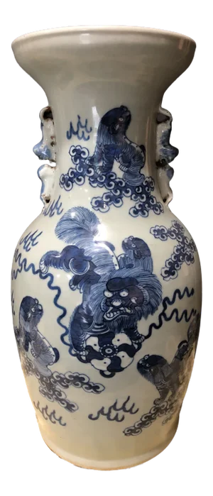 Antique Chinese Blue and White Porcelain Vase