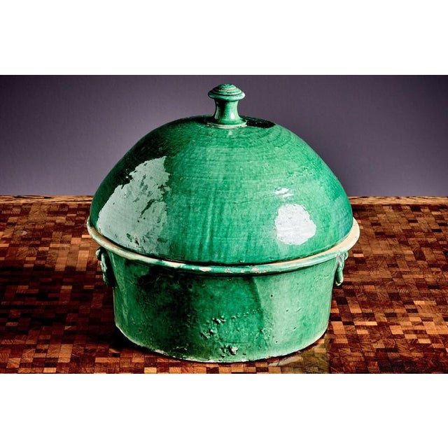 Large Green-Glazed Storage Pot, France, 19th Century For Sale - Image 4 of 12