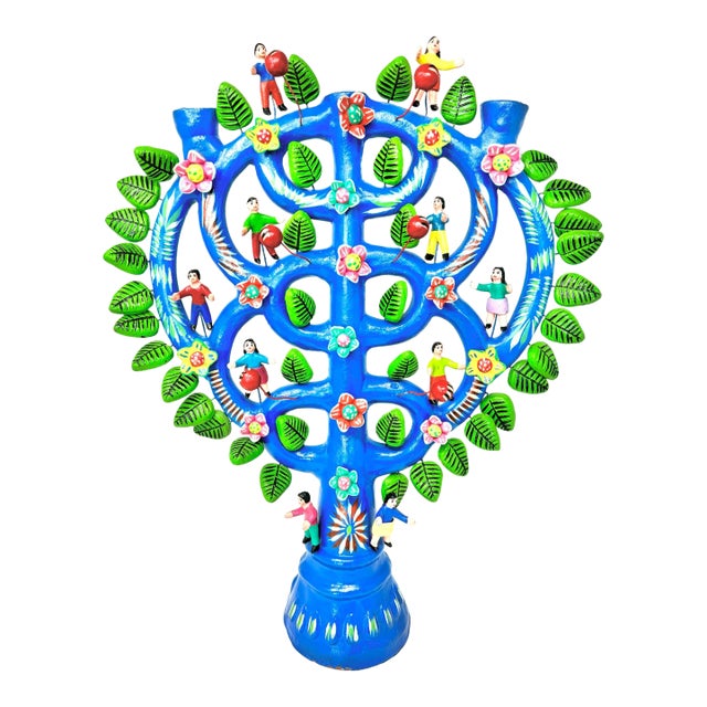 1990s Gerardo Ortega 'Tree of Life' From Tonalá, Mexico - 20.5" H X 16" W For Sale