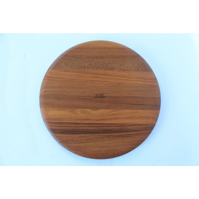 Wood Vintage Kalmar Designs Teak Wood Charcuterie Carving Board For Sale - Image 7 of 7