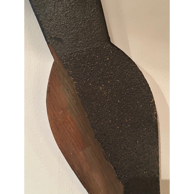 Rustic Found Carved Wooden Clock Tower Hands For Sale - Image 13 of 15