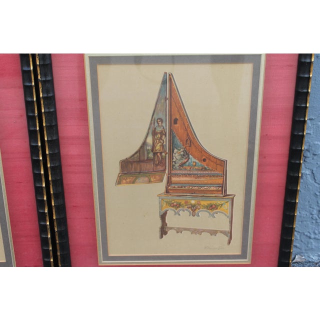 Wood Antique French Detailed Etchings - A Pair For Sale - Image 7 of 11