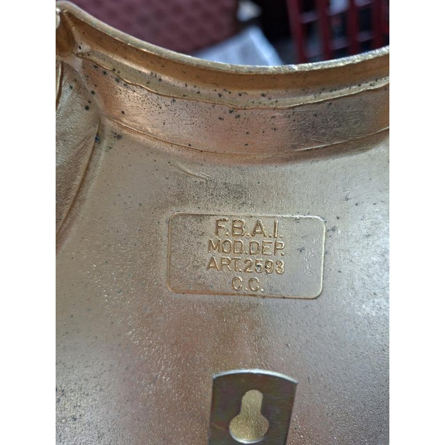 Vintage Wall Lights in Gold-Plated Brass and Cobalt Blue Porcelain, 1990, Set of 8 For Sale - Image 11 of 12