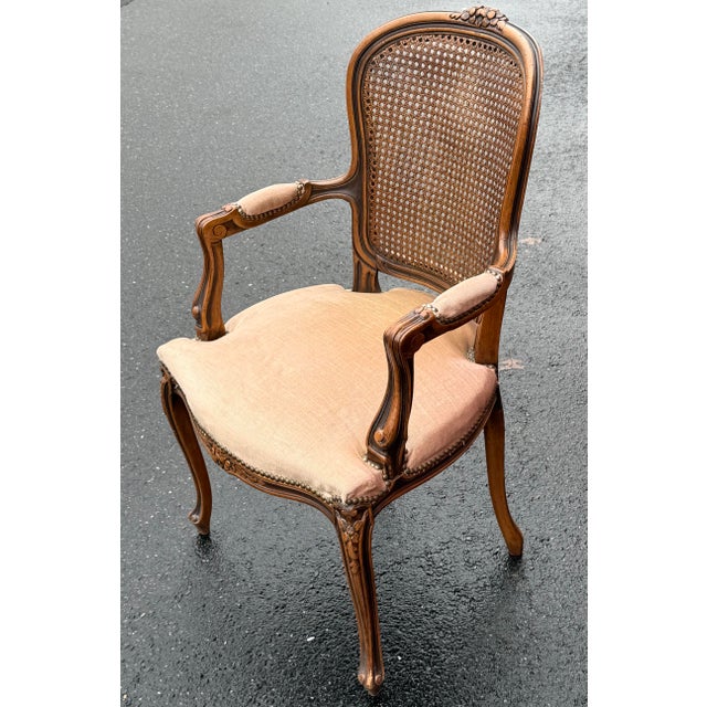 French Early 20th Century French Cane Back Dining Chairs - Set of 4 For Sale - Image 3 of 12