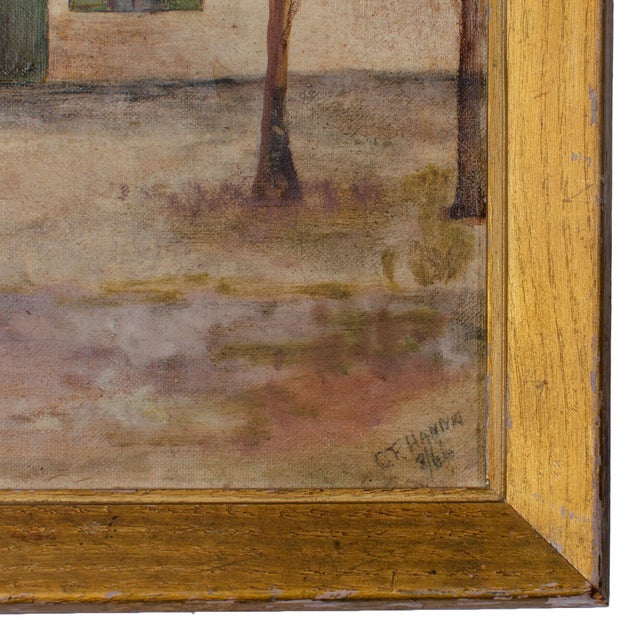 1960s Oil Painting of French Restaurant, c.f. Hanna, c.1966 For Sale - Image 5 of 6