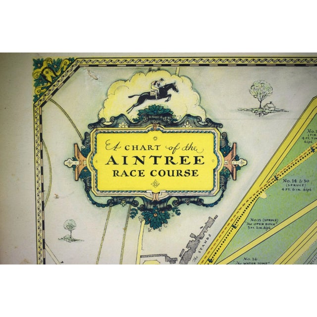 1930s Chart of the Aintree Race Course Hand-Coloured & Signed by the Artist George Annand For Sale In New York - Image 6 of 6